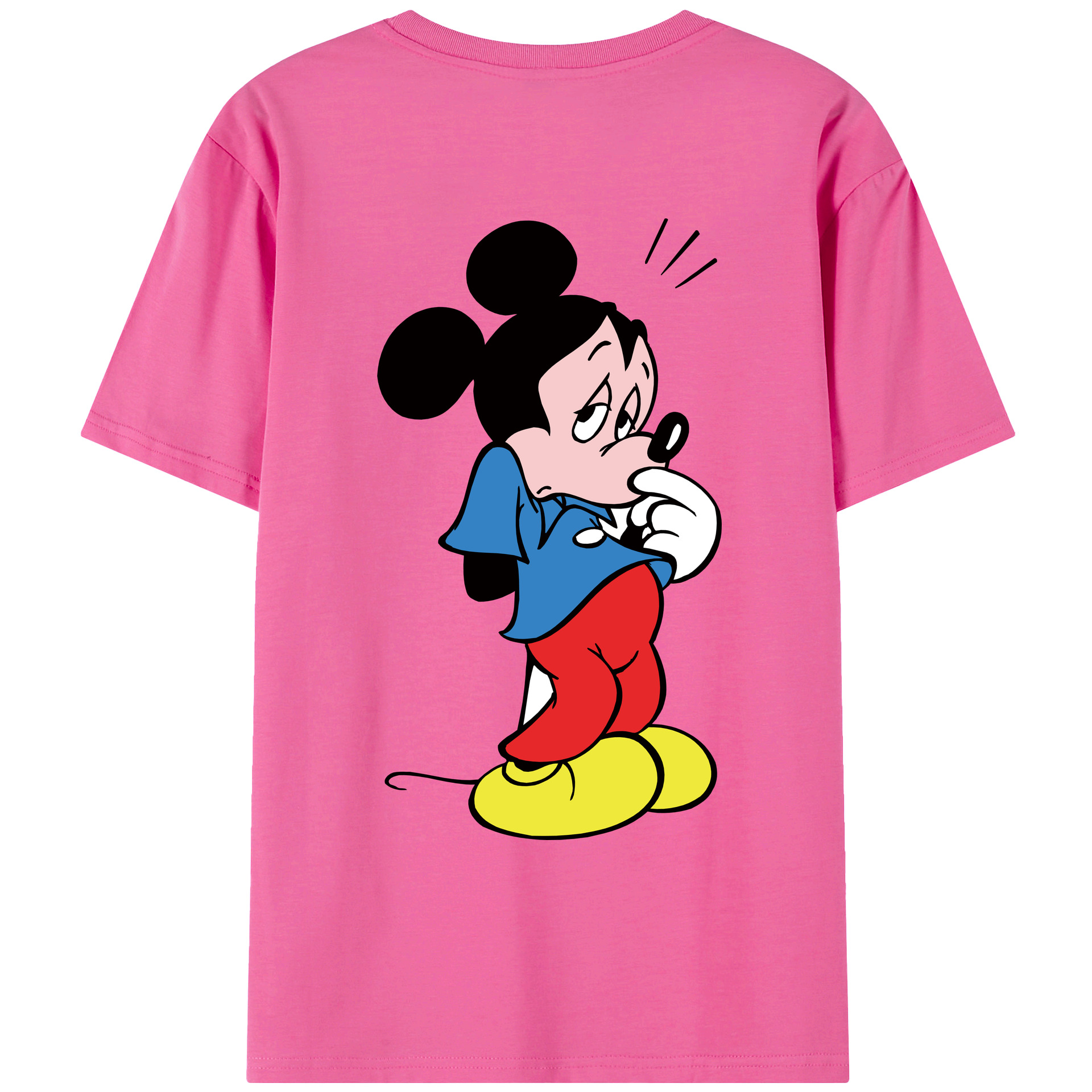 （画像用） ミッキーマウス Mickey Mouse レディース半袖Tシャツ(バックプリント)